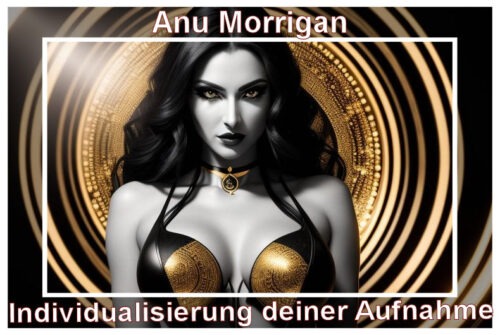 Individualisierte Erotische Hypnose A Woman With Long Black Hair And A Gold And Black Garment